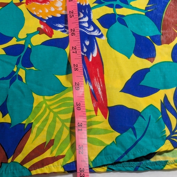 Jack Winter Petites Tropical Print Button Down Tunic Short Sleeve Size Small - Picture 10 of 11